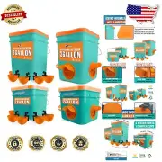 Innovative Chicken Feeding System - Automatic 4 Buckets with Water Cups & Ports