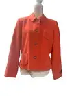 Harve' Benard Lambs Wool Cashmere Blend Jacket 16Petite Orange NWT Org $178.00