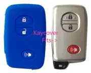 BLUE SILICONE CAR KEY COVER for TOYOTA AVALON CAMRY RAV4 HIGHLANDER