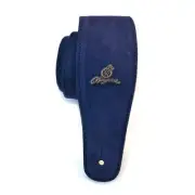 Magma Leathers 2.52" Delux Argentinean Chamois Leather Guitar Strap Blue 07MD03