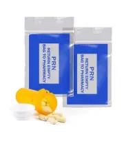 1000 Blue Prn Bags Clear 3 x 4 Zip Locking Printed Bags
