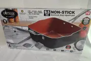 Gotham Diamond 9.5 inch Non Stick Aluminum Deep Square Pan 4 piece set Fry Bake