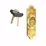 Andersen Gliding Patio Key Lock + 2 Keys Covington - Bright Brass - Left Hand
