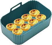 Rectangle Air Fryer Silicone Liners - Air Fryer Silicone Liner Baking Pan - Square Silicone Baking Pan, Food Safe Airfryer Pot Replacement, Non-Stick Baking Tray Basket Insert