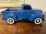 Vintage Blue Ford F-1 Truck Ceramic Decorative Planter or Storage Box