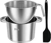 Double Boiler for Stove Top, Candle Making, Chocolate and Candy Melting - Pot With Melting Pot