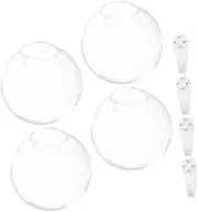 HIAKDOFT 1 Set Hanging Hydroponic Glass Planter Wall Mounted Vase for Indoor Decor Glass Pots for Plants for Propagation Station Easy to Install for Home Office