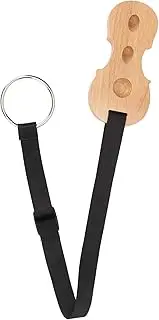 Cello End Pin Stopper, Cello AntiSlip Strap O Ring Holder Wood Fixing Plate Musical Instrument Endpins Accessories, Solid Wood Anchor Rest for Cello Anti Slip (Wood Color)