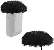 2 Pack Mic Windscreen for DJI MIC 2, Furry Wind Muff Mic Foam Mic Cover Pop Filter for Microphone (Black)