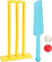 Cricket Set Kids PP BPA-Free Cricket Bat Set Parent Child Cricket Game with Stumps and 2 Balls Cricket Kit for Garden Beach Home Play Random Color Cricket Bat Cricket Stumps Kids Cricket Set/1984