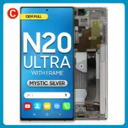 Samsung Note 20 Ultra 5G LCD with Touch + Frame Mystic Silver ( C GRADE OEM P...