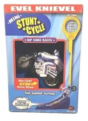 Evel Knievel Mini Stunt Cycle The Ultimate Thrill Seeking Rip Cord Racing Action