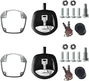 MAX COOL Toolbox Locks 2Pcs Whale Tail Locks Compression Lock Black with Chrome Handle Trailer Toolbox Lock Replacement for Truck Camper Trailer
