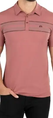 NWT Travis Mathew Red River Eco Collection Golf Polo Shirt Mens Medium