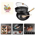 Non-Stick Wok with Steamer Basket,12 Inches Stir Fry Pans with Lid, Wok Pan F...