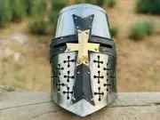 Knight Templar Helmet | Medieval Crusader Helmet | Best gift for Halloween