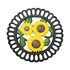 Heavy Duty Cast Iron Trivet,Decorative Trivet Pot Holder for Kitchen or Dinning