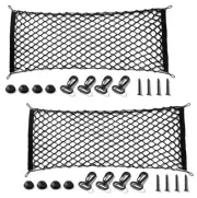 Amiss 2 Packs Cargo Net Stretchable Adjustable Elastic Trunk Storage Net with...