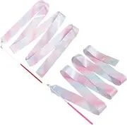 Dance Ribbons Streamers Kids Gymnastics: Ribbon Wands Rhythm Sticks for Talent Shows Artistic Dancing Twirling 2pcs Red Handle 2M