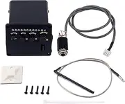 Guitar Pickup 2-Band EQ Volume Control with Mounting Acc ories for Acoustic Guitar Black One Size