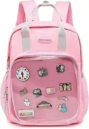 [RAINBOW SMILE] Girls Womens Kawaii Cute Ita Bag Backpack with insert Pin Display Backpack for School Anime Cosplay