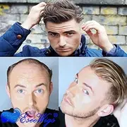 Eseewigs Skin Men's Hair Toupee Undetectable Hairline Human Hair Pieces French Lace Hair Replacement #21 Blonde Color for Man Wig