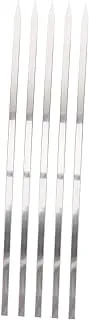 GAROZATION 5Pcs Practical Barbecue Skewers Durable Meat Skewers Rust Design High Temperature Resistant BBQ Tools for Outdoor Grilling Activities