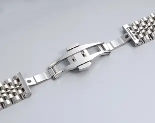 瑞士威戈Wenger手錶帶鋼帶男女錶鍊實心不銹鋼蝴蝶扣手錶配件20mm