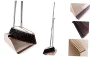 Broom and Dustpan Stand Up Long Handle Home Kitchen Set for Outdoor Indoor