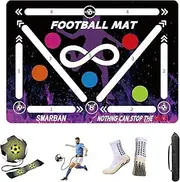 Smarban Soccer Training Mat, Soccer Footwork Mat, Agility Training Equipment for Indoor Use, Improve Speed and Coordination, Comes with Bounce Strap and Storage Bag, Agility Footwork Mat for All Skill Levels