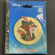 PALM Disney Pink A La Mode Robin Hood Medallion Coin 2.5” LE 300 Pin