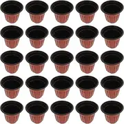 Gogogmee 50pcs Succulent Flower Pot Small Succulent Indoor Plant Pots Indoor Flower Planter Nursery Garden Flowerpot Planting Chlorophytum Flowerpots Garden Supplies Plastic Red