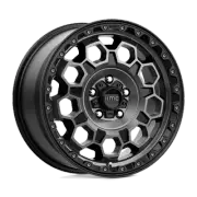 17X8 KMC KM545 TREK 5X4.25 38MM SATIN BLACK WITH GRAY TINT (4) (for: Jaguar)