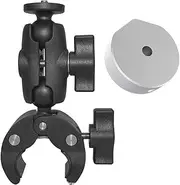 Small RV Mount | ZY-86C Small MIN Power Clamp Bracket, Adjustable Portable Pole Mount, Pole Mount Adapter, Roof Mount for RV Roof, RV Ladder Tubing Holder Mount