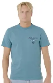 Rip Curl Fade Out Icon T-Shirt - Storm Blue - New