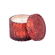 The SOi Co Gilded Cinnamon Petite Shimmer Fragrance Candle 8oz 9x9cm Red