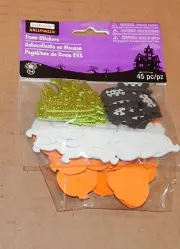 Halloween Foam Stickers Creatology 45pc Pirates Ships Ghosts Pumpkins 40V