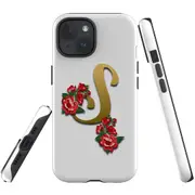 For iPhone 15 Plus Case, Shielding Cover, Letter S