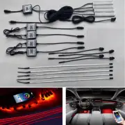 NO Threading LED RGB Car Interior Decor Ambient Light Kit Acrylic Lamp Strip 12V