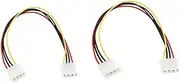 ZHHSUNY 2 Pack Computer Molex 4 Pin Power Supply Extension Cable - Female to Male HDD IDE Computer Fan Internal Power Extension Cable ﻿ (8in(20cm))