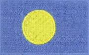 Palau Flag Embroidered Patches 2.5"x1.5" iron-on