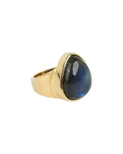 Tiramisu Gold Over Silver 14.75 ct. tw. Labradorite Ring