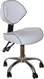 Dental Saddle Chair with Back Support, 19" - 24" High Comfort Salon Saddle Chair, Ergonomic Rolling Chair for Dental Stylist Tattoo Artist(Style2)