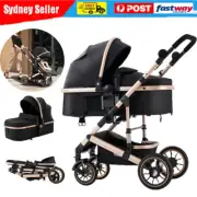 Black Kids Pram Pushchair Stroller Combi Stroller Buggy Baby Jogger Travel Buggy