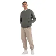 Replay Mens Crew Fleece Second Life Sweatshirt w/ Print Grey