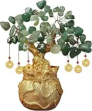 Crystal Money Tree Feng Shui Bonsai， for Fortune Money、 Money Good Luck Wealth Prosperity and Success，DIY Home Feng Shui Decorations，Citrine Gemstone Tree(Green)