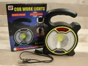 Rechargeable Solar Cob Work Light Flashlight Torch - ZJ-3199 - New