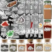 Spices Jar Labels - 120 pcs Minimalist Waterproof Including Blank and Expiration