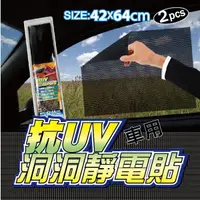 在飛比找蝦皮購物優惠-CarLife 抗UV 洞洞網狀式 靜電貼 42x64cm 