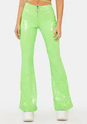 [Club Exx] Lime Infinity Dream Sequin Flares